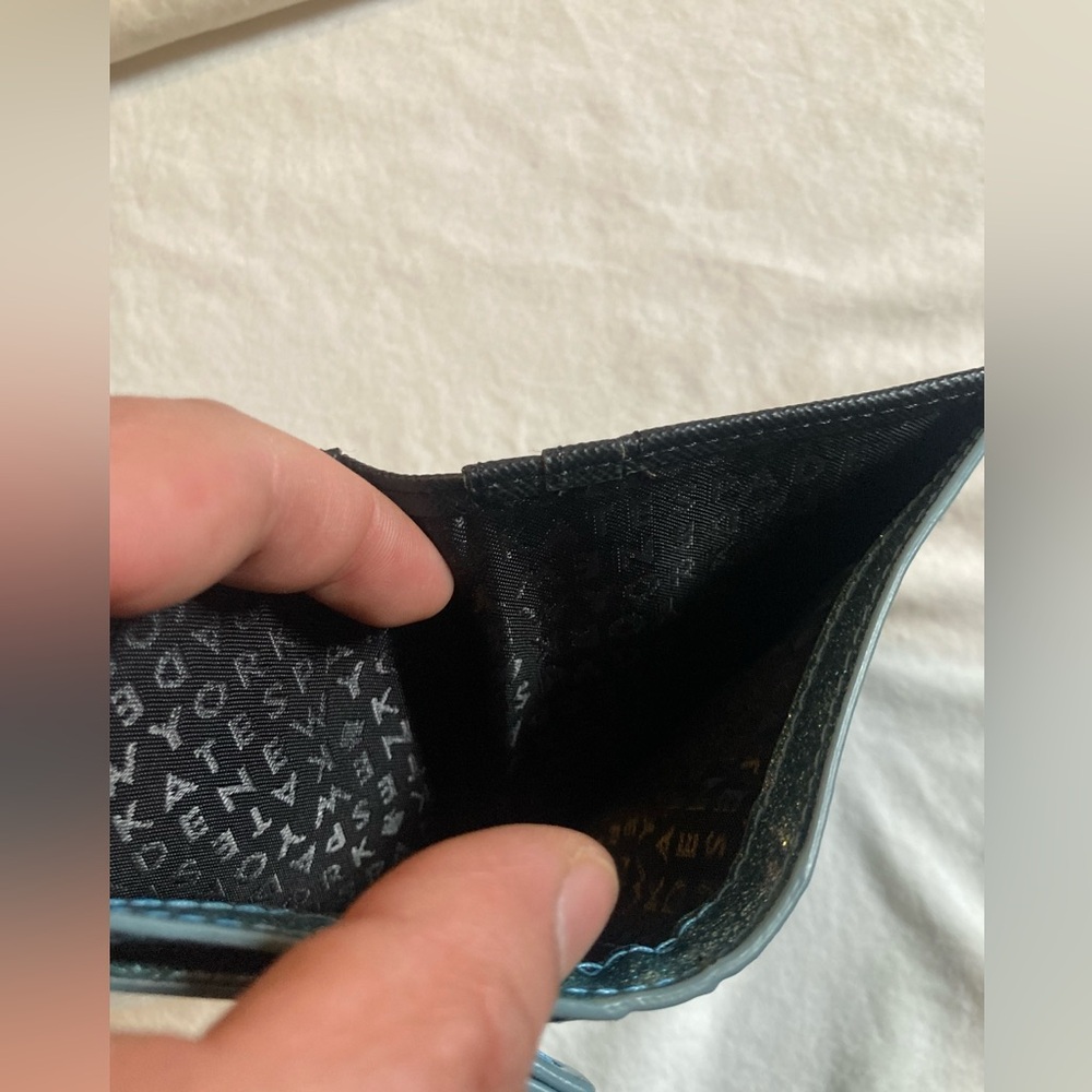 Kate Spade Teal Glitter Card Holder - Picture 14 of 16